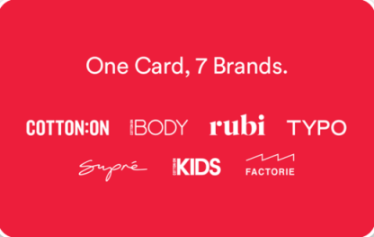 Cotton On Group Egift (Digital) Card!